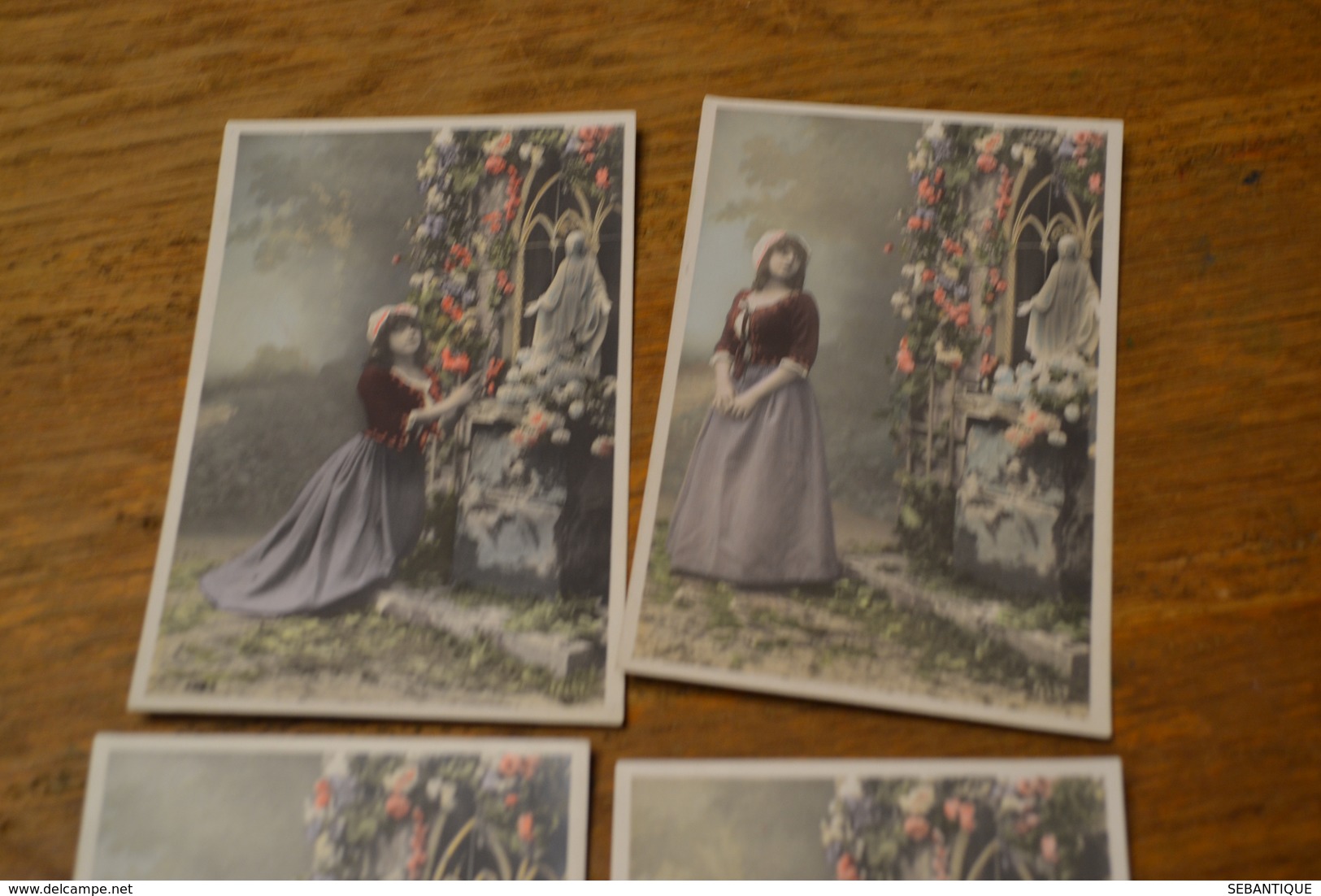 Carte Postale 1910 Série De 4 Cartes Prière A La Vierge - Virgen Maria Y Las Madonnas