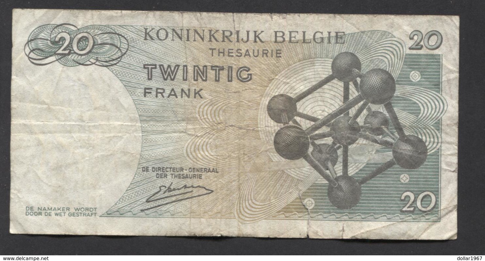 België Belgique Belgium 15 06 1964 -  20 Francs Atomium Baudouin. 3 V 6902856 - 20 Francs