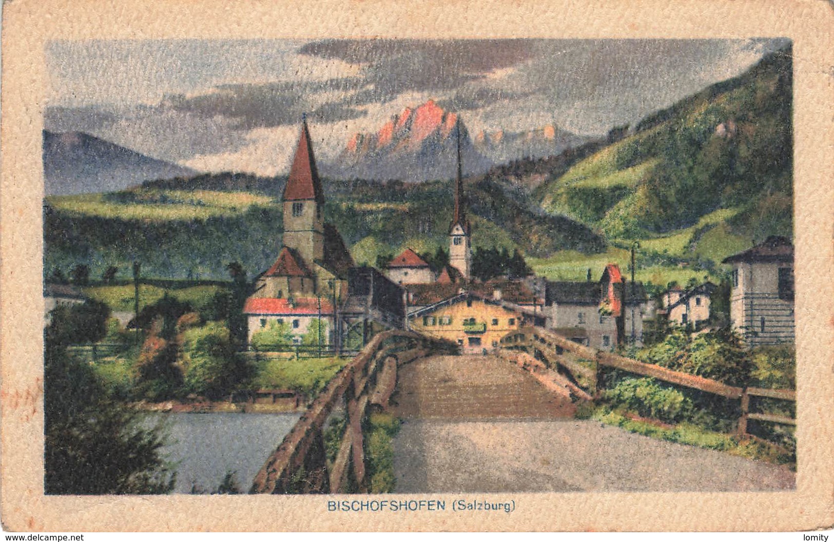 Autriche Slazburg Salzbourg Bischofshofen Illustration Timbres Timbre + Cachet - Bischofshofen