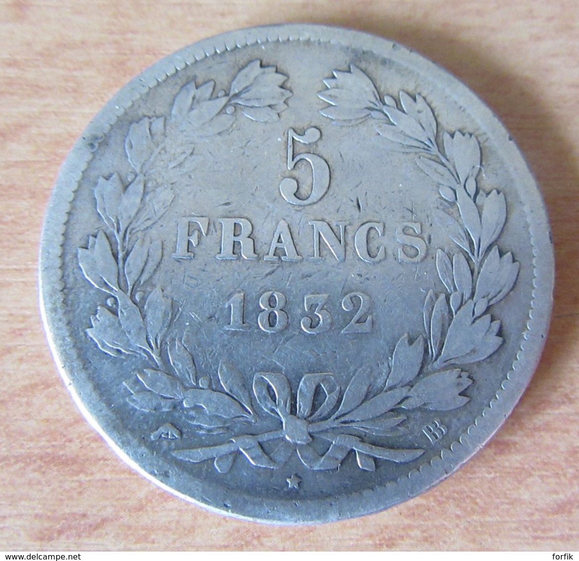 Monnaie En Argent 5 Francs Louis Philippe 1832 BB (Strasbourg) - Autres & Non Classés