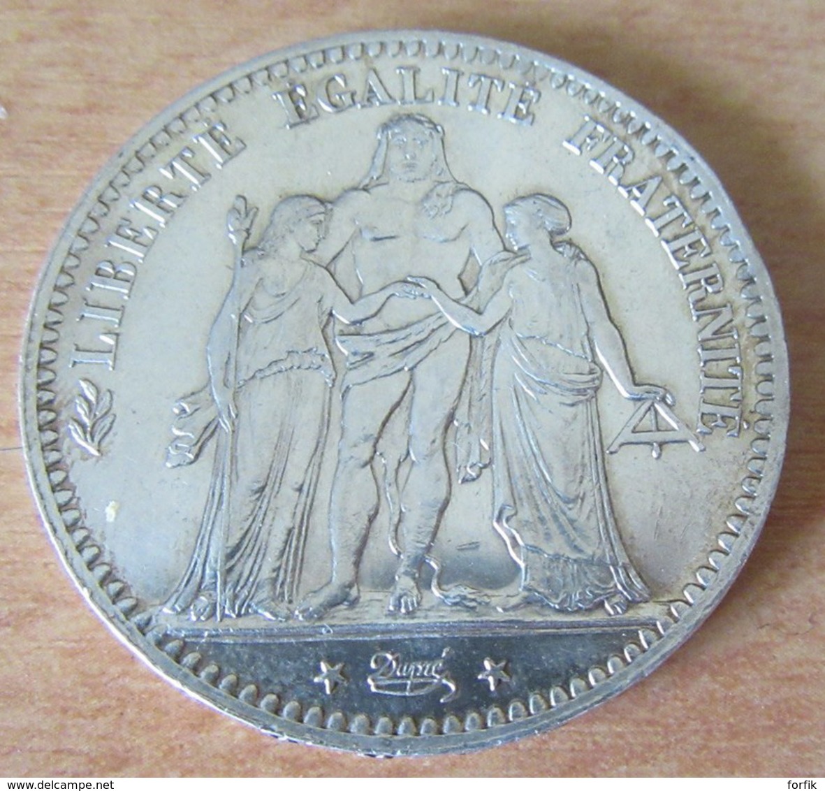 3 Monnaies en argent 5 Francs Hercule 1875 A et 1876 A x 2 - TB à SUP