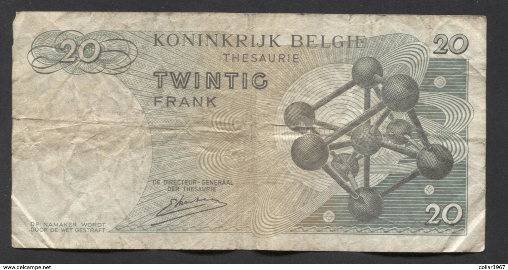 België Belgique Belgium 15 06 1964 -  20 Francs Atomium Baudouin. 3 W 3180936 - 20 Francs