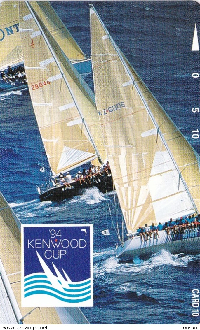 Hawaii, GTH-D70 , 1994 Kenwood Cup (Sailboats Racing), Mint, 2 Scans. - Hawaii