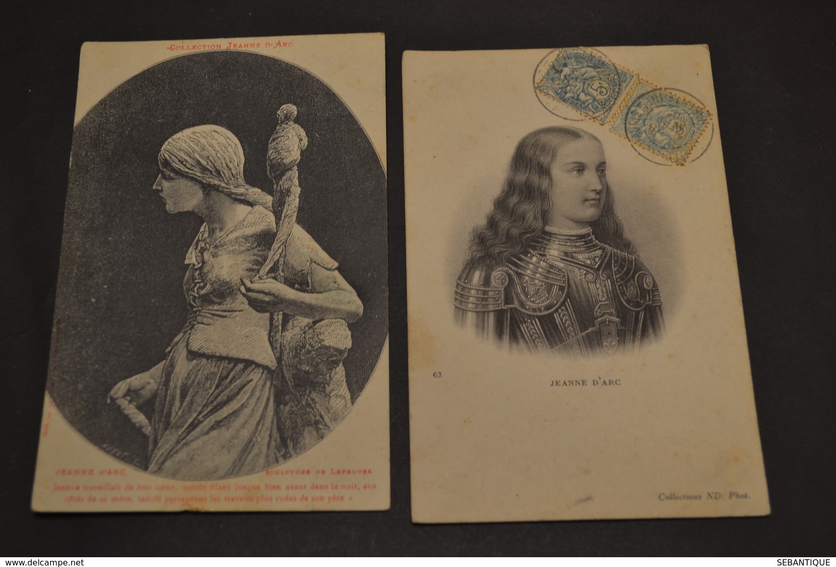 Carte Postale 1910 2 Cartes Sur Jeanne D'arc - Femmes Célèbres