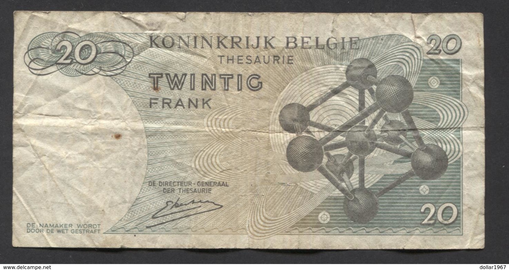 België Belgique Belgium 15 06 1964 -  20 Francs Atomium Baudouin. 3 W 3345094 - 20 Francs