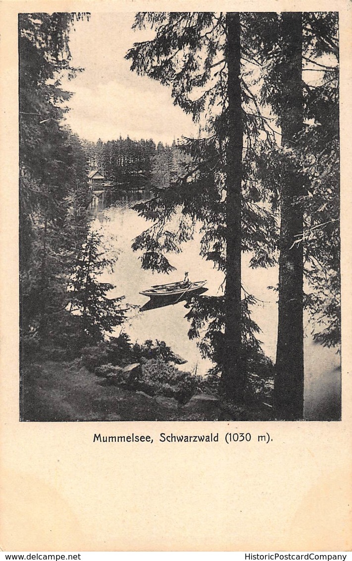 MUMMELSEE SCHWARZWALD MAN IN BOAT-L SCHALLER 1909 PHOTO POSTCARD 40501 - Other & Unclassified