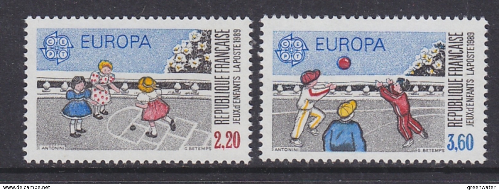 Europa Cept 1989 France  2v ** Mnh (42632N) ROCK BOTTOM PRICE - 1989