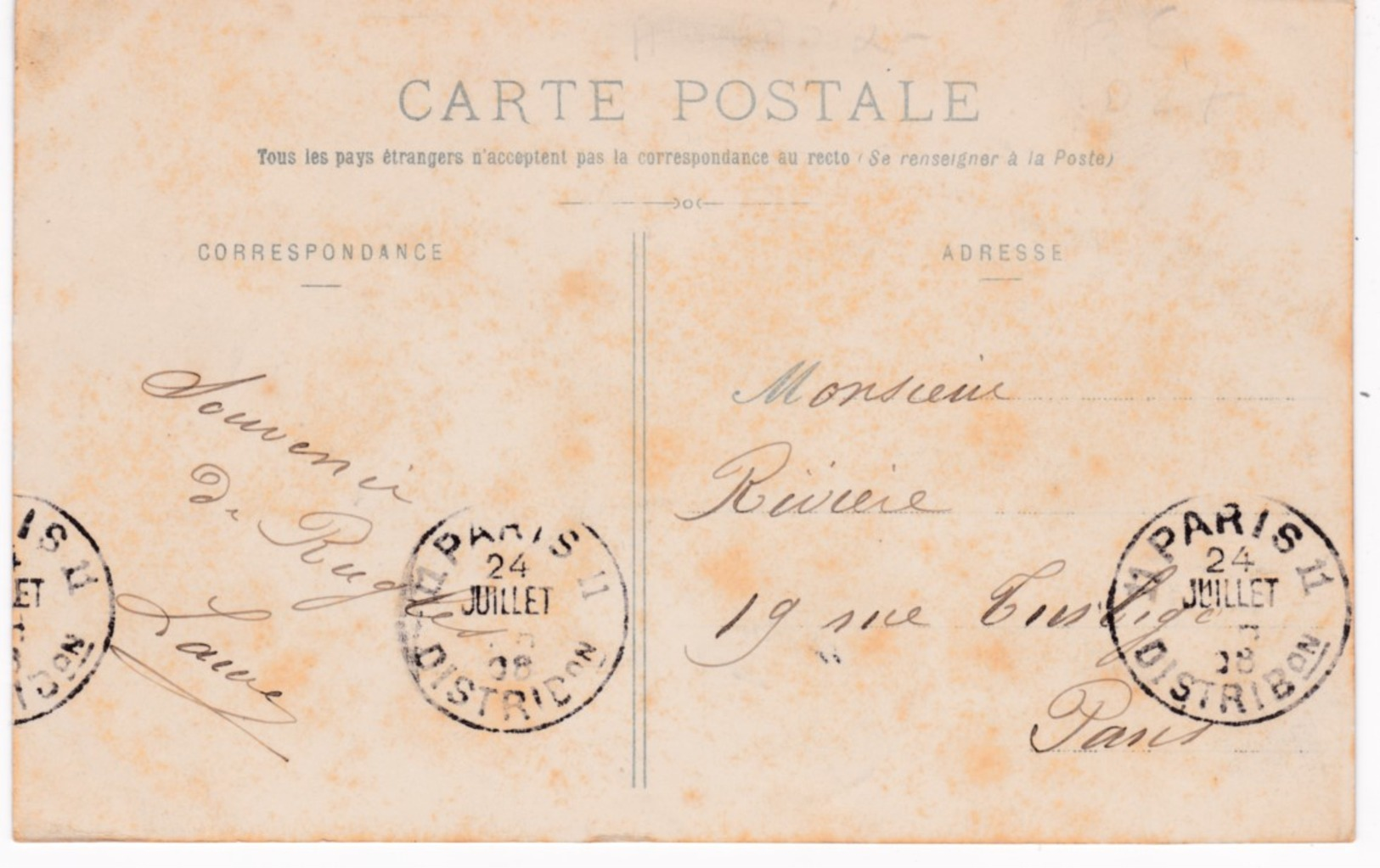 27 Eure -  RUGLES - La Grande Rue - Coiffeur - 1908 - Other & Unclassified