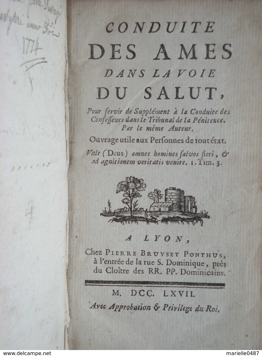 Conduite Des Ames Dans La Voie Du Salut. Lyon, 1767 - 1701-1800