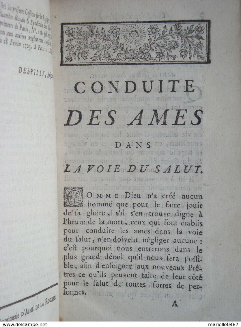 Conduite Des Ames Dans La Voie Du Salut. Lyon, 1767 - 1701-1800