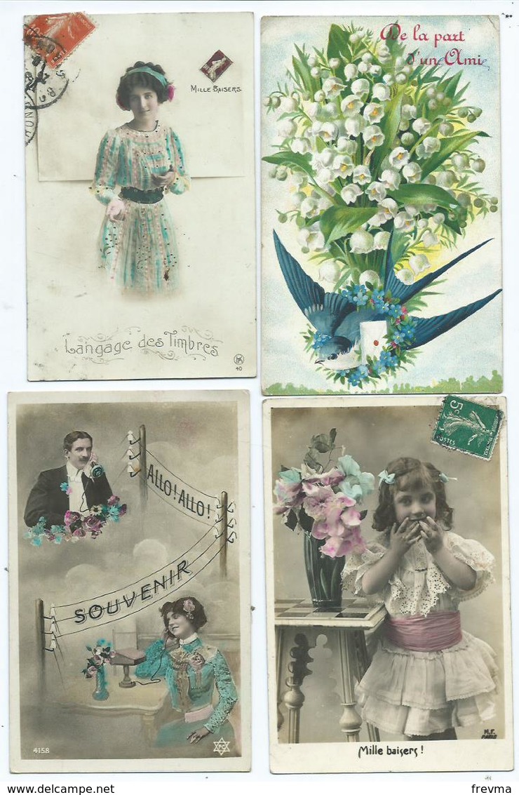 Lot Fantaisie 156 Cpa Sans Defaut Et 90 Avec Petits Defauts 246 Cpa - 100 - 499 Postcards