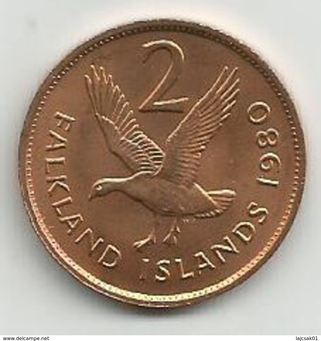 Falkland Islands 2 Pence 1980. - Malvinas