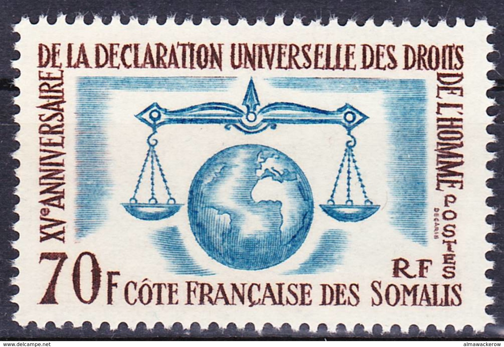 2019-0134 Côte Des Somalis 1963 Yv. 318 Neuf Sans Charnière MNH ** - Ungebraucht