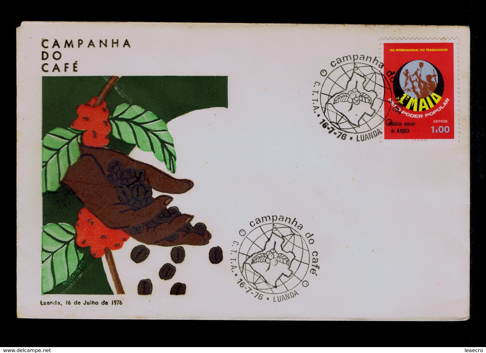 ANGOLA Campagne De Café Coffee Campaign 1976 Portugal Maps Geography Gc3915 - Other & Unclassified