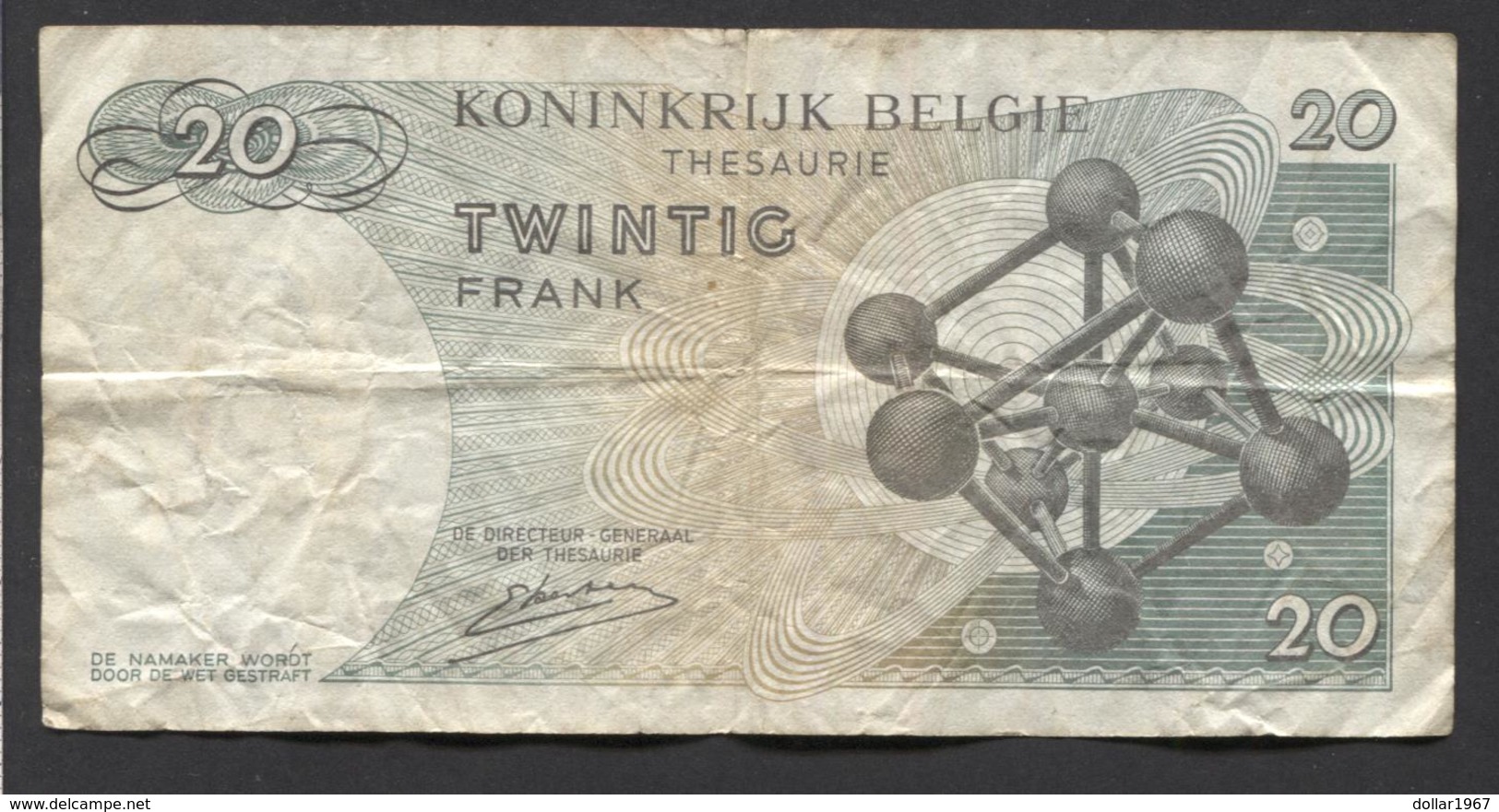 België Belgique Belgium 15 06 1964 -  20 Francs Atomium Baudouin. 3 W 4184849 - 20 Francs
