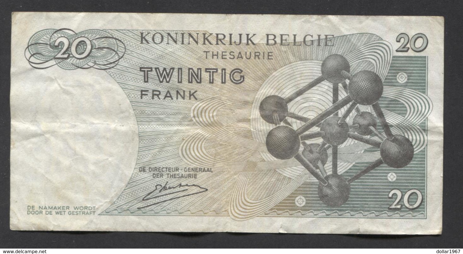 België Belgique Belgium 15 06 1964 -  20 Francs Atomium Baudouin. 3 W 4753837 - 20 Francs