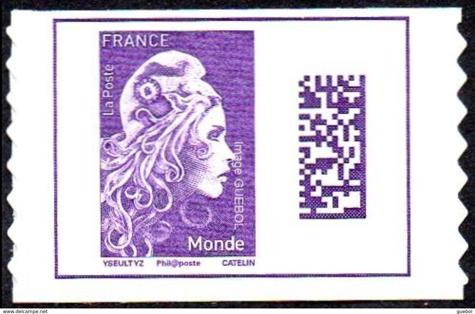 Autoadhésif(s) De France N° 1604 ** Marianne L'Engagée - Datamatrix Monde PRO - Unused Stamps