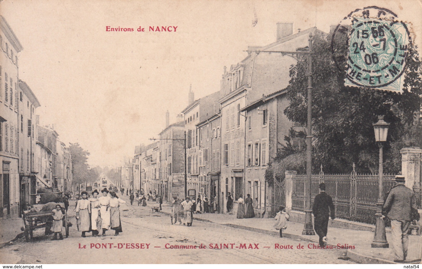 54 - Saint Max : Le Pont D'Essey - Route De Château Salins - Animée - CPA écrite - Autres & Non Classés