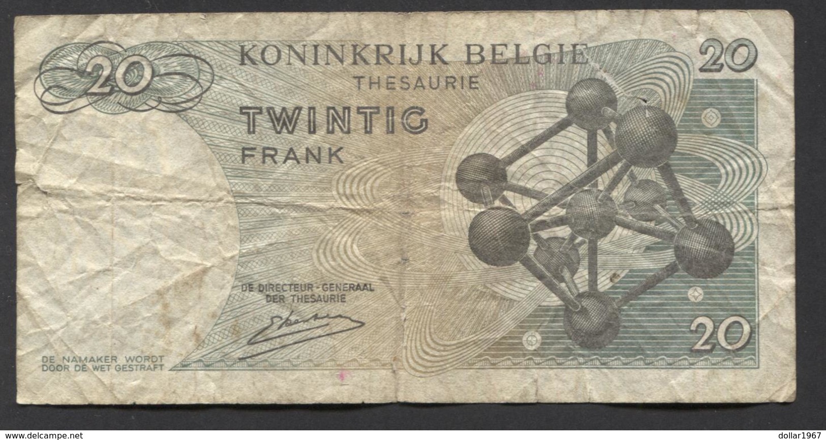 België Belgique Belgium 15 06 1964 -  20 Francs Atomium Baudouin. 3 W  7753083 - 20 Franchi