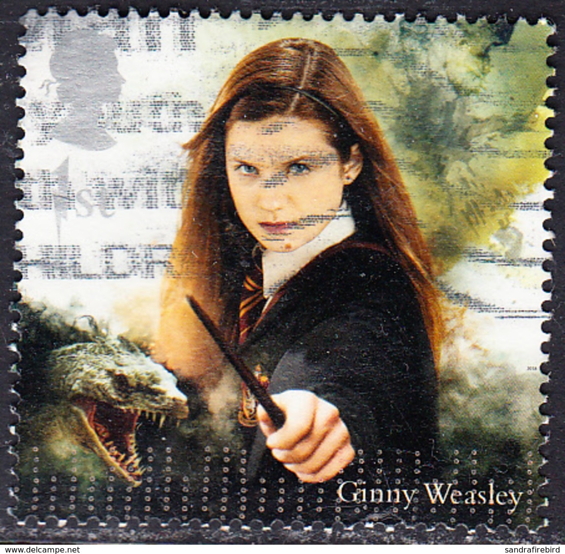 2018   Harry Potter 2018 (1st Issue) - Ginny Weasley 1st Class Stamp - Used Stamps