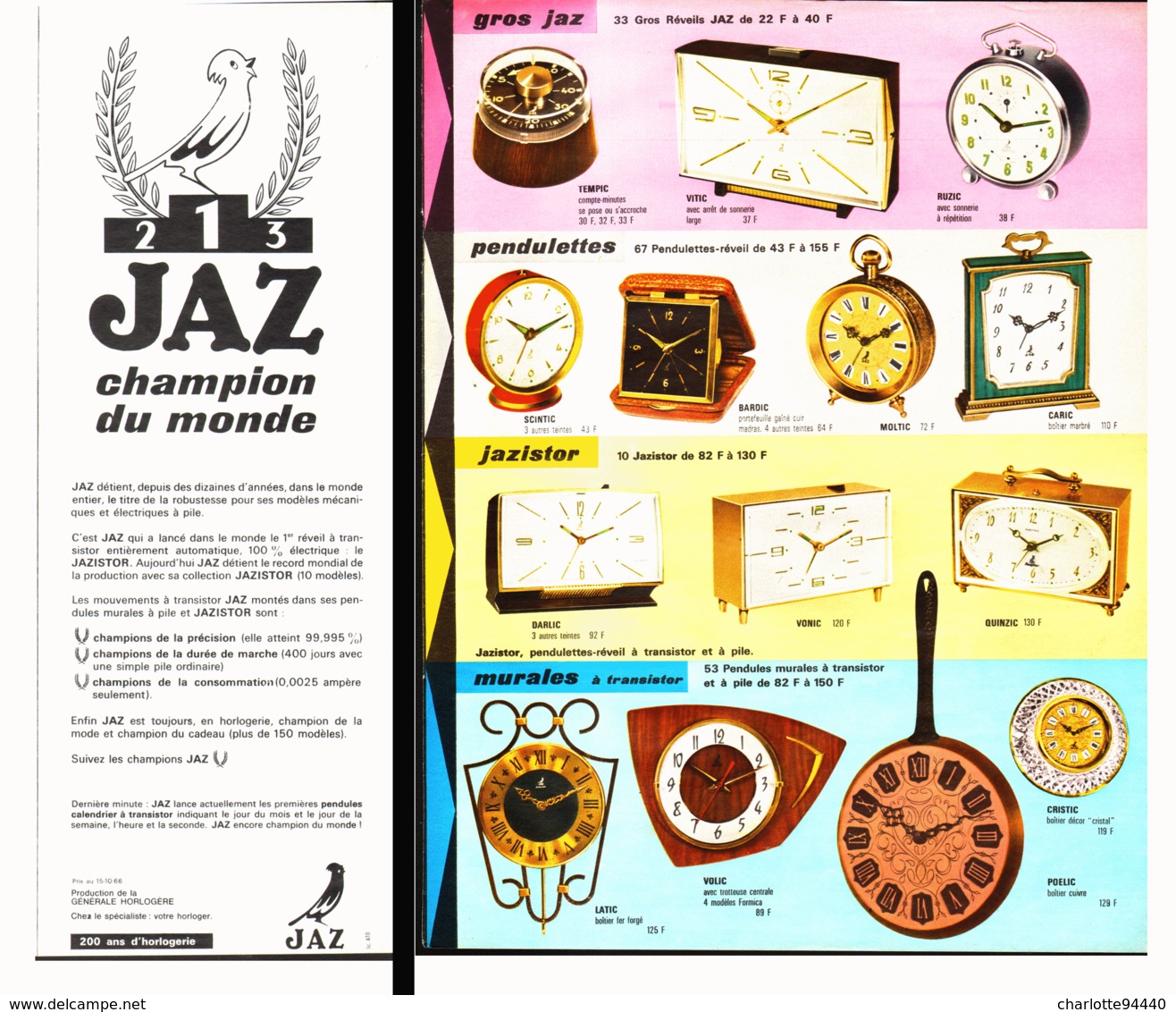 PUB REVEILS " JAZ " 1966 ( 1 ) - Wecker