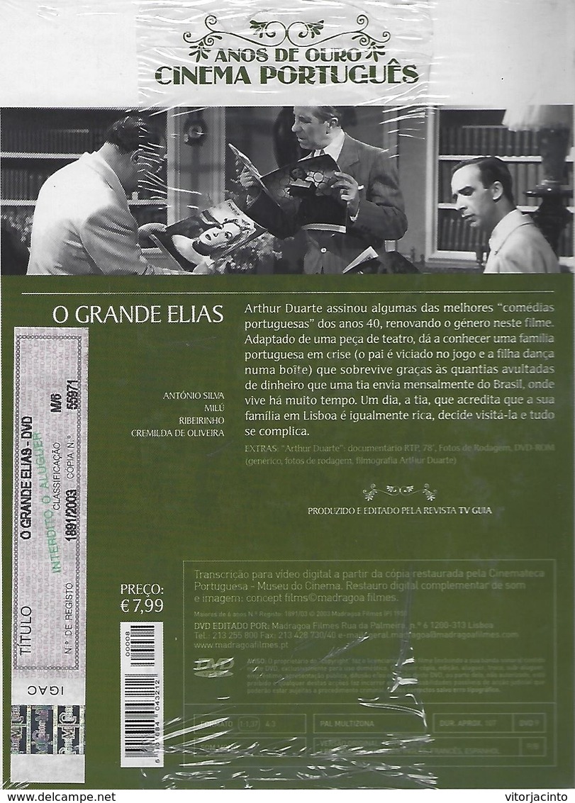 PORTUGAL - Movie - "O Grande Elias" - English, French And Spanish Subtitles (Book+DVD) - Commedia