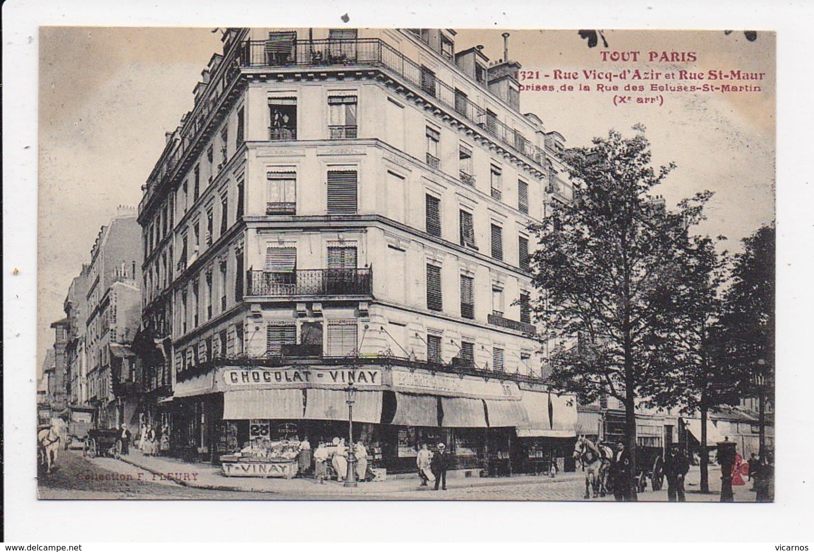 CPA 75 PARIS 10eme Rue Vicq-d'Azir Et Rue St Maur Prises De La Rue Des écluses St Martin - Distretto: 10