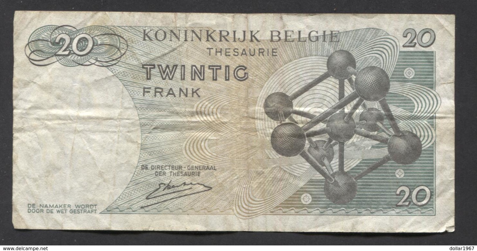 België Belgique Belgium 15 06 1964 -  20 Francs Atomium Baudouin. 3 X 0485308 - 20 Francs