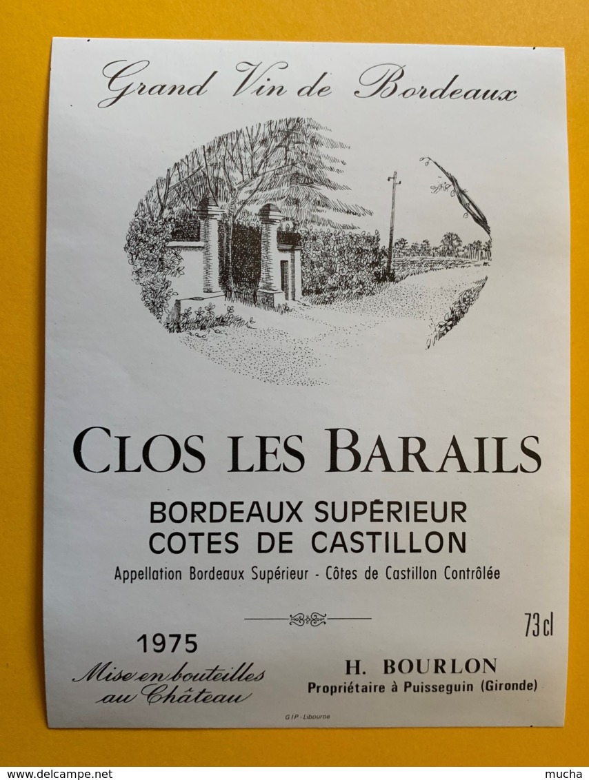 10451 - Clos Les Barails 1975 Côtes Du Castillon - Bordeaux