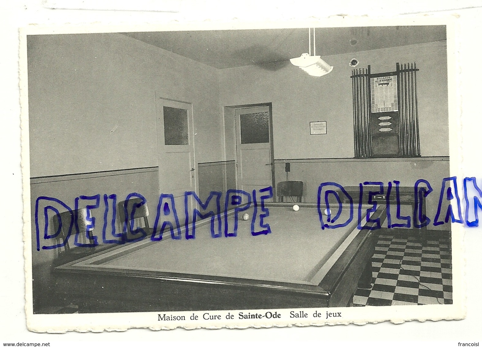 Belgique. Maison De Cure De Sainte-Ode. Salle De Jeux. Billard. Editions "Arduenna" - Autres & Non Classés