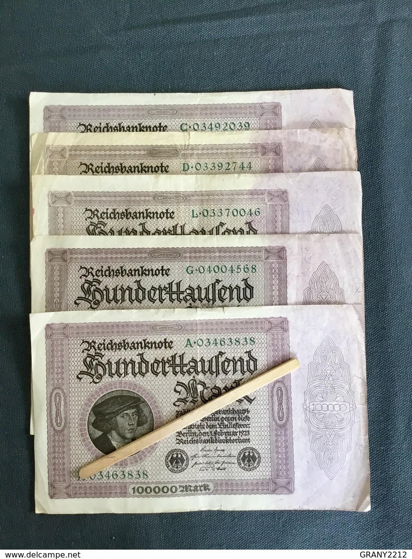 Lot De 45 Billets MARK   Reichsbanknote  Allemagne 1908/1925 - Vrac - Billets