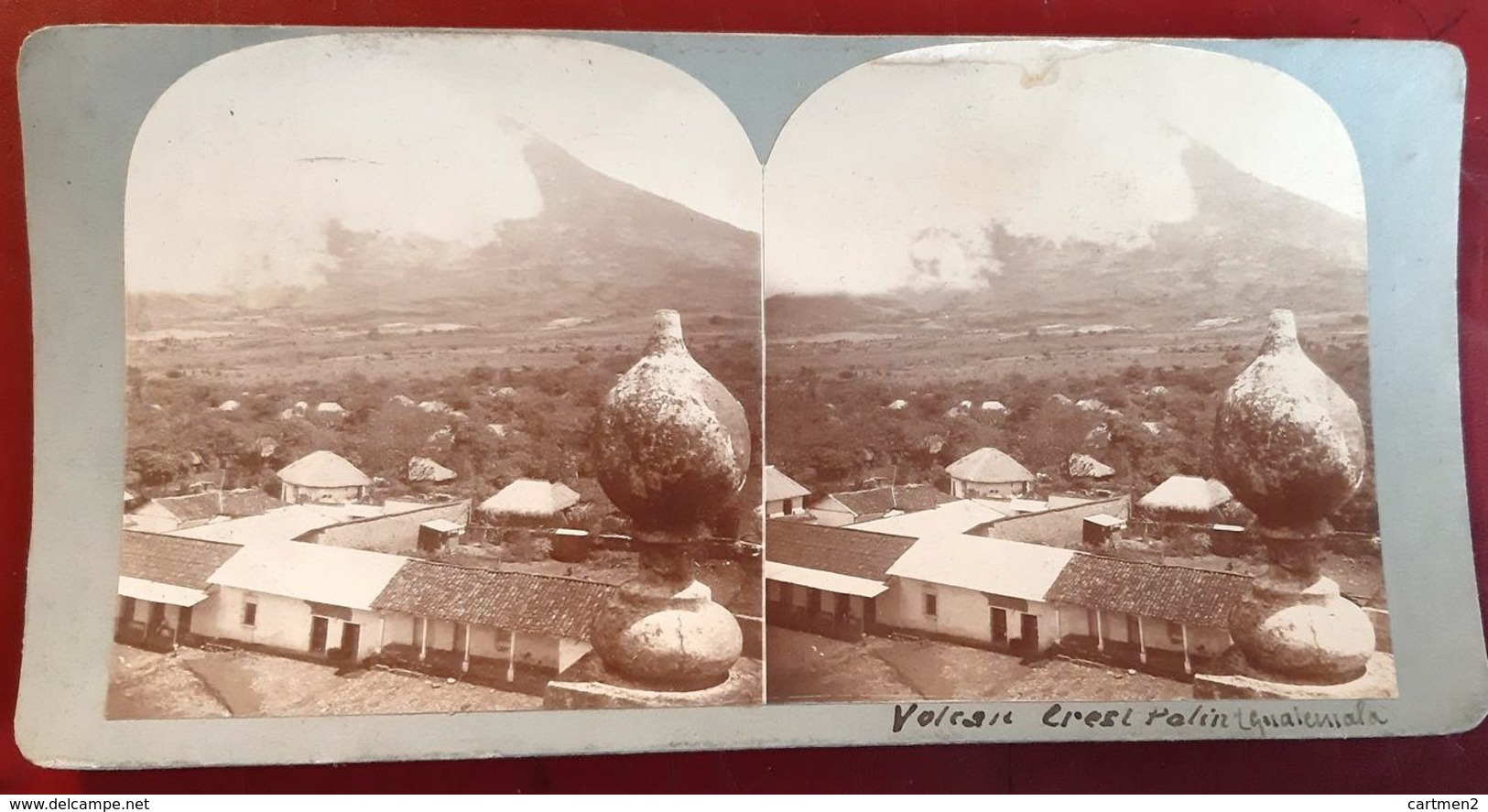 GUATEMALA VOLCAN PALIN PHOTO STEREO 1900 - Guatemala