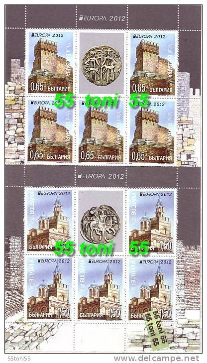 BULGARIA / BULGARIE  2012 Europa – Visit Bulgaria  2 Sheet Of 5stamps+ Vignette – MNH - 2012