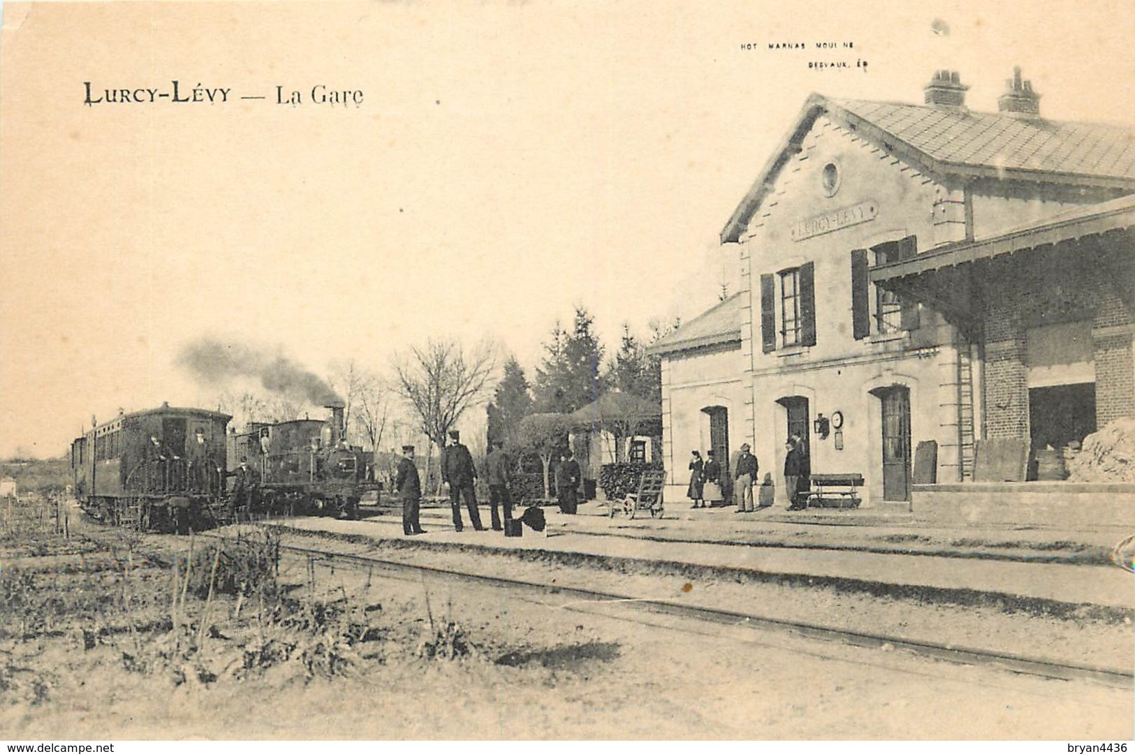 03 - LURCY LEVY - LA GARE - TRAIN EN GARE - ANIMATION - Autres & Non Classés