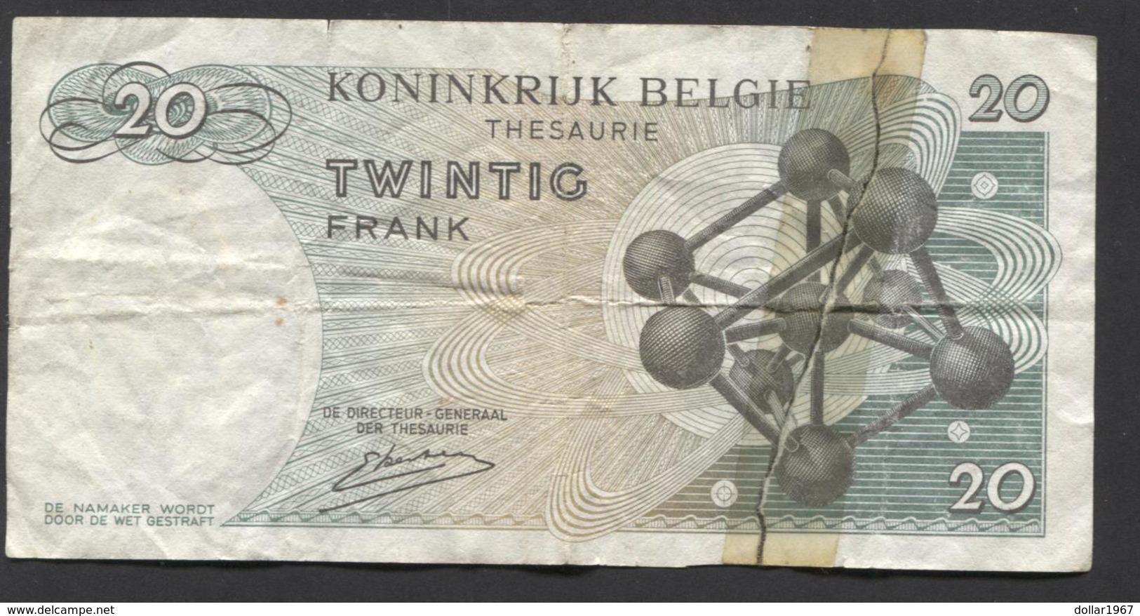 België Belgique Belgium 15 06 1964 -  20 Francs Atomium Baudouin. 3 X 8910080 - 20 Francs