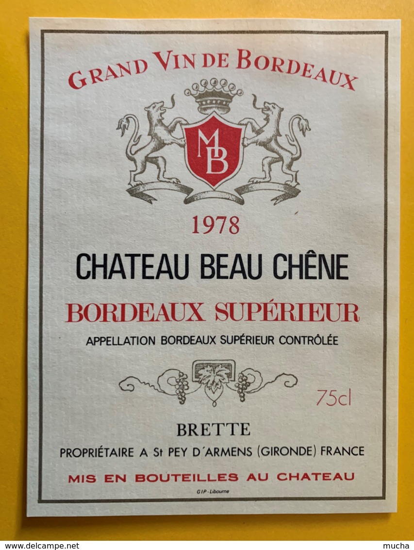 10487 - Château Beau Chêne 1978 - Bordeaux