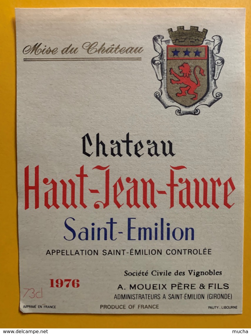 10509 - Château Haut-Jean-Faure 1976 Saint-Emilion - Bordeaux