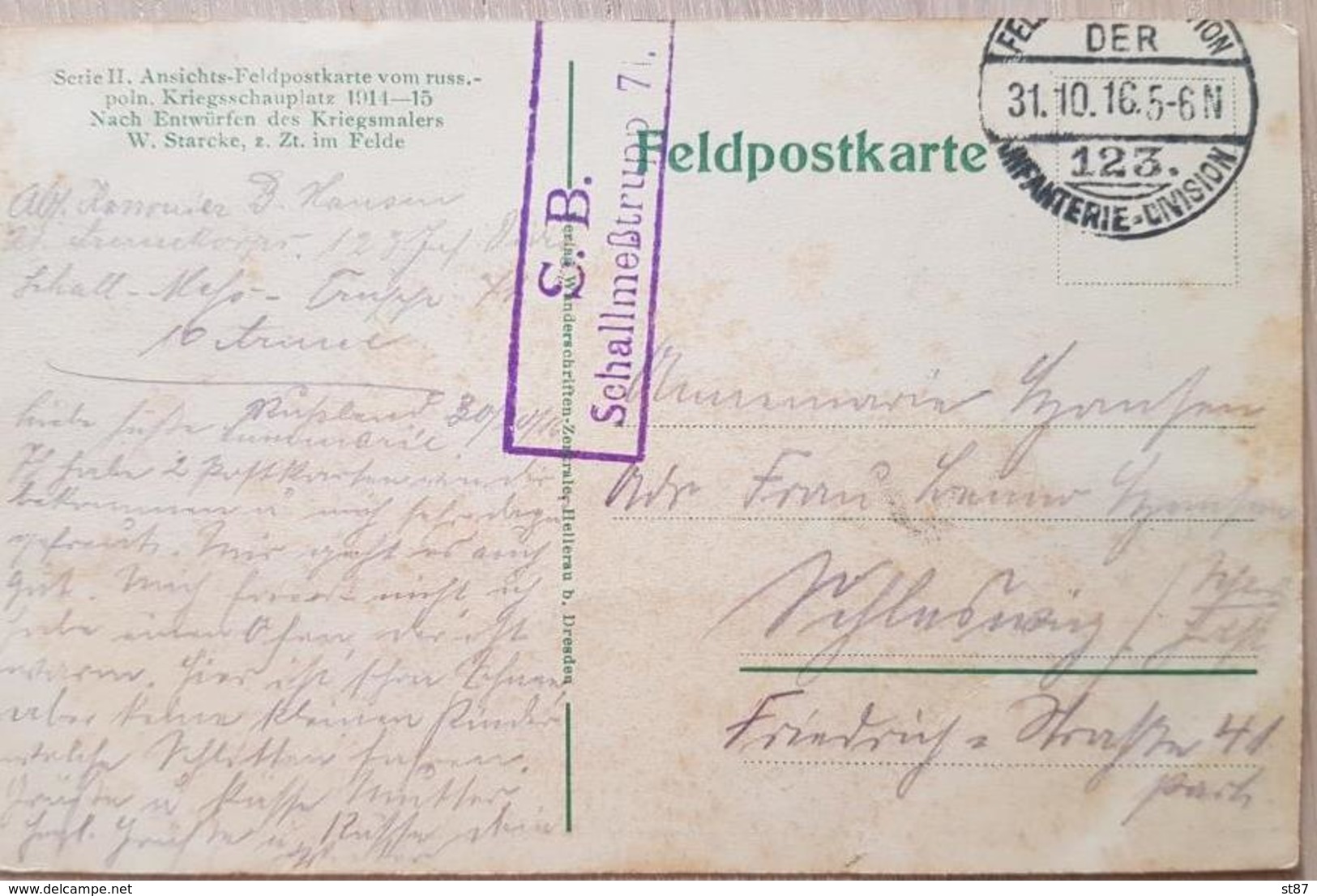 Germany Feldpost 1916 Ausmarsch Zum Schanzen Spots - Altri & Non Classificati