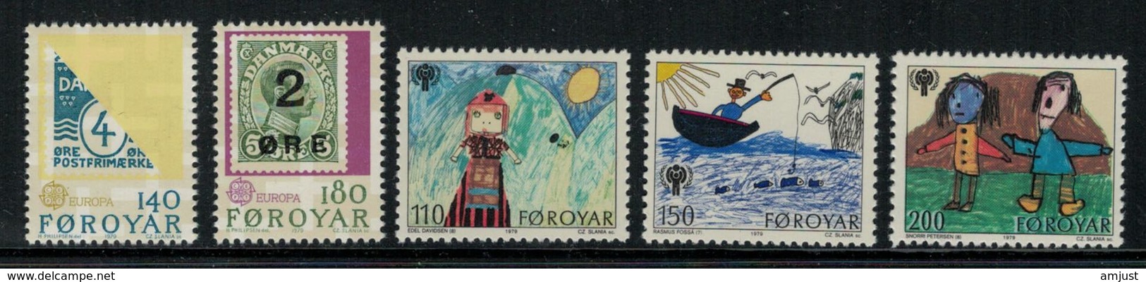 Iles Féroé // 1979 // Europa Et Année De L'enfant  Timbres Neufs ** MNH No.37-38-41 Y&T - Féroé (Iles)