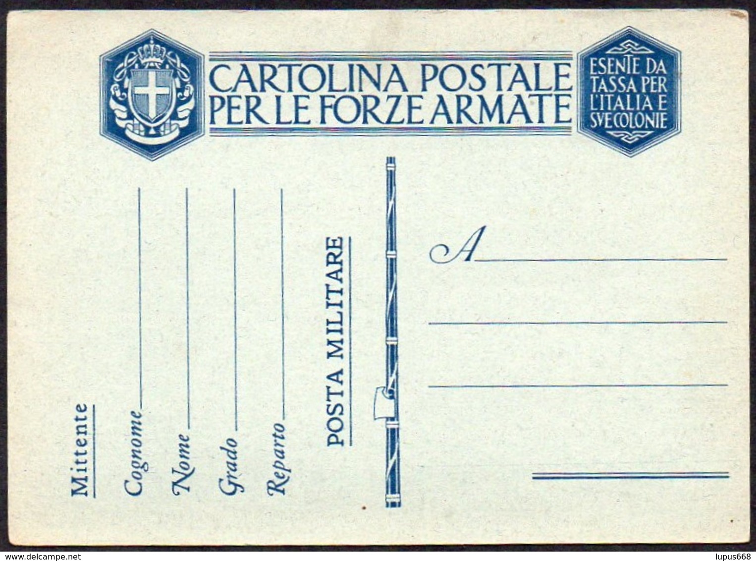 Italien Feldpostkarte / Cartolina Postale Per Le Forze Armata - Autres & Non Classés