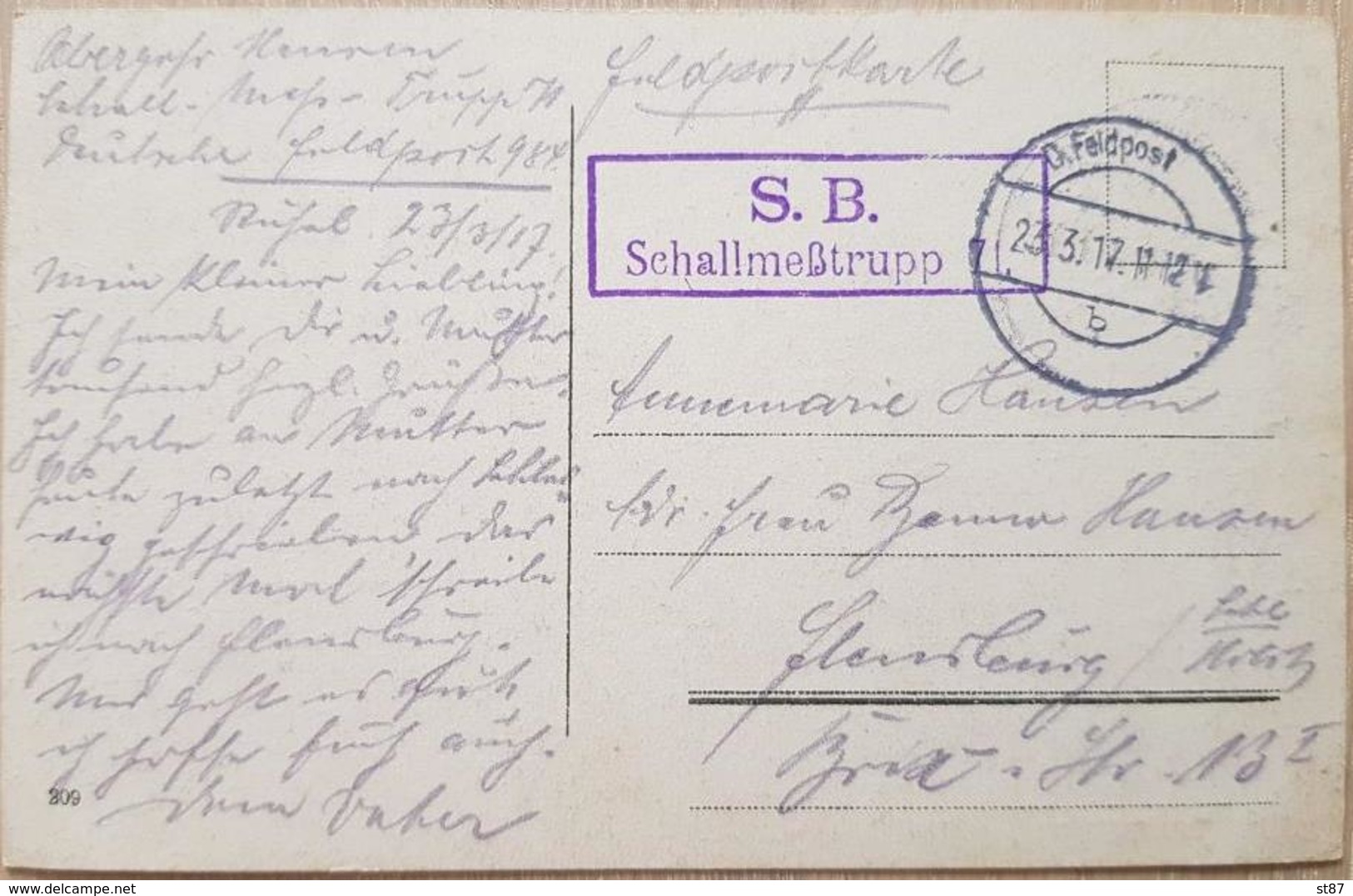 Germany Feldpost 1917 Schallmeßtrupp - Altri & Non Classificati