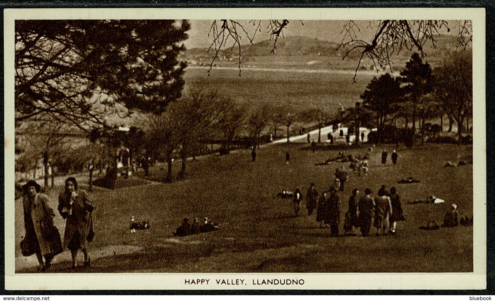 Ref 1285 - Early Postcard - Happy Valley - Llandudno Caernarvonshire Wales - Caernarvonshire