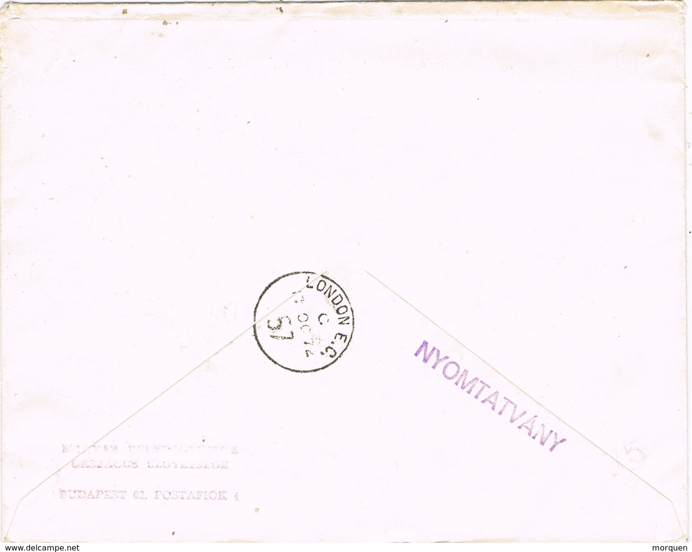 32614. Carta Aerea Certificada Impresos MABEOSZ (Hungria) 1972. Apollo 16 Stamp, Space - Cartas & Documentos