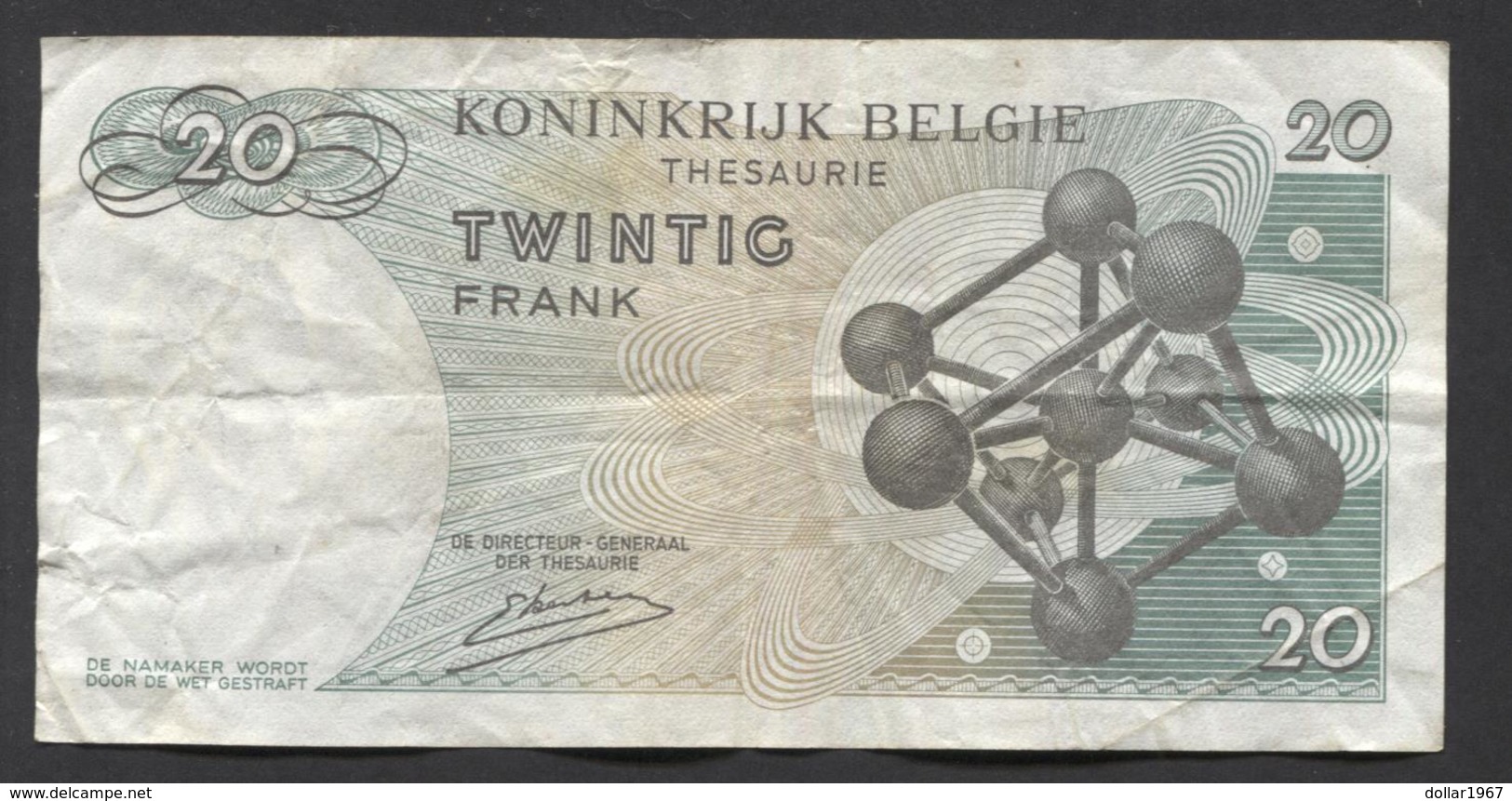 België Belgique Belgium 15 06 1964 -  20 Francs Atomium Baudouin. 3 Y  3620034 - 20 Franchi