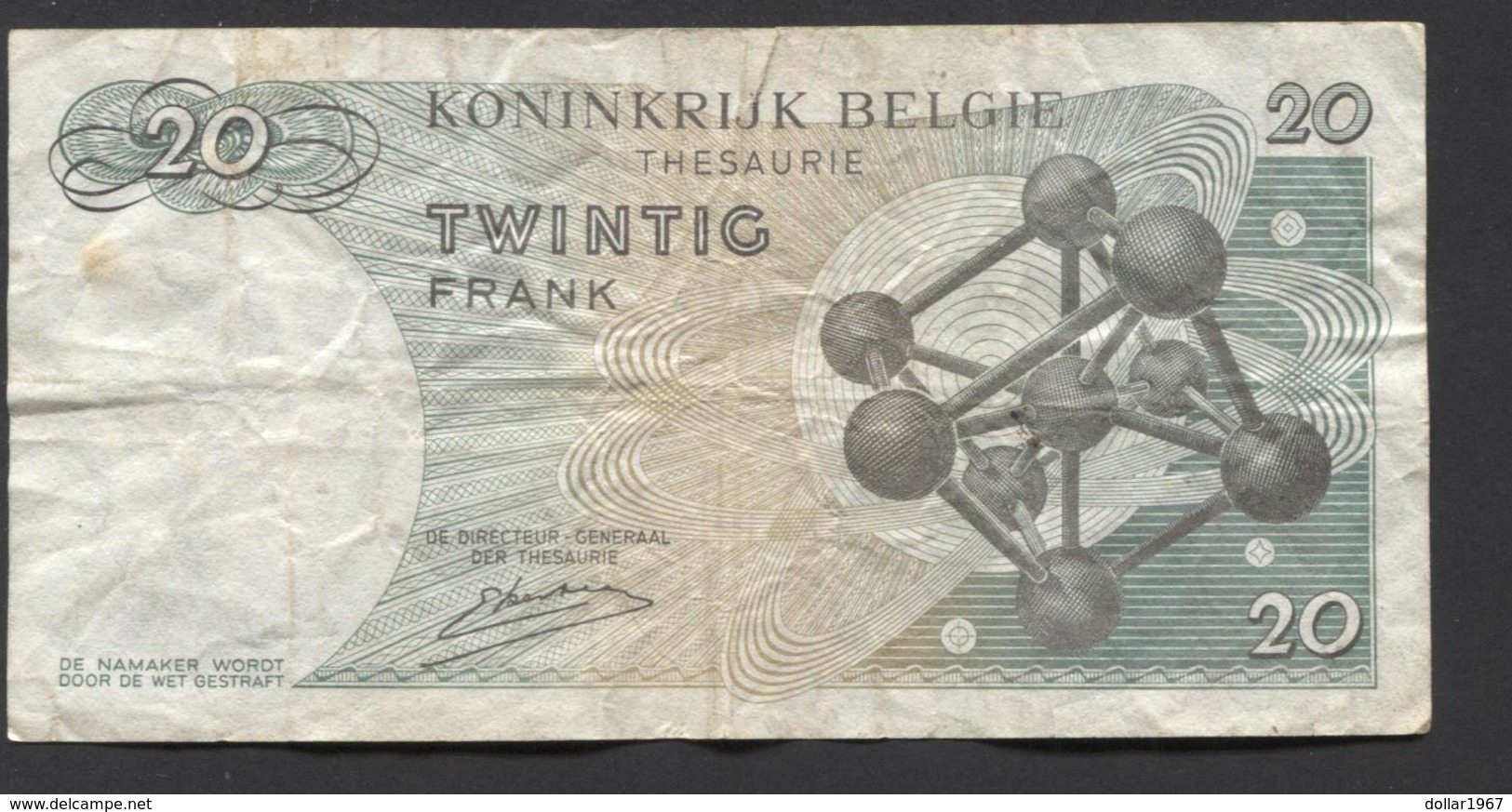 België Belgique Belgium 15 06 1964 -  20 Francs Atomium Baudouin. 3 Y  5084602 - 20 Francs
