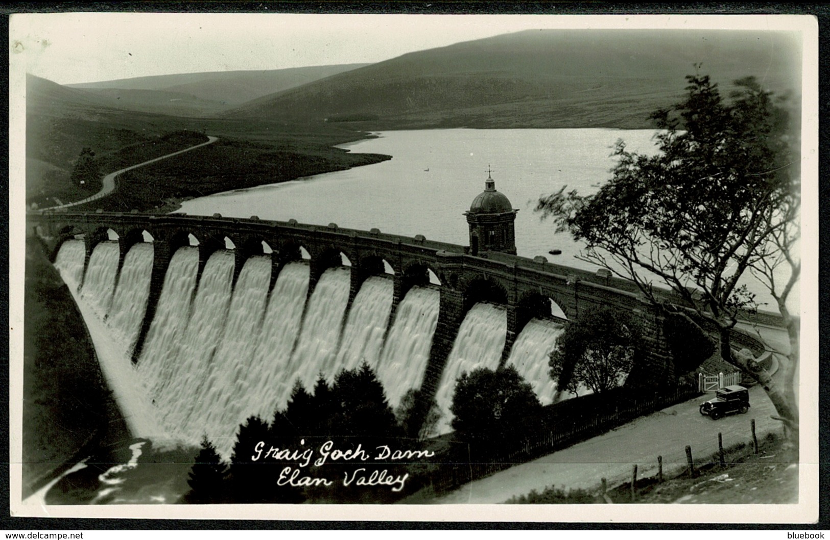 Ref 1286 - Early Real Photo Postcard - Graig Goch Dam - Elan Valley Radnorshire Wales - Radnorshire