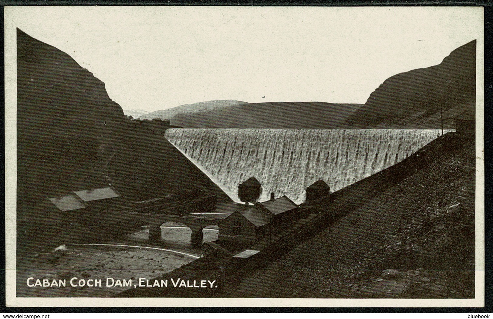 Ref 1286 - Early Postcard - Caban Coch Dam - Elan Valley - Radnorshire Wales - Radnorshire