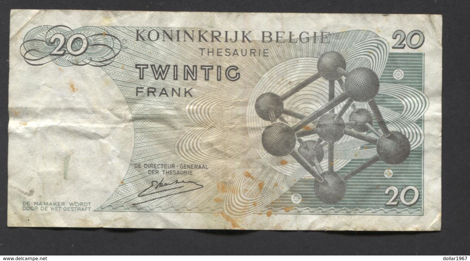 België Belgique Belgium 15 06 1964 -  20 Francs Atomium Baudouin. 3 Y  6346899 - 20 Francos