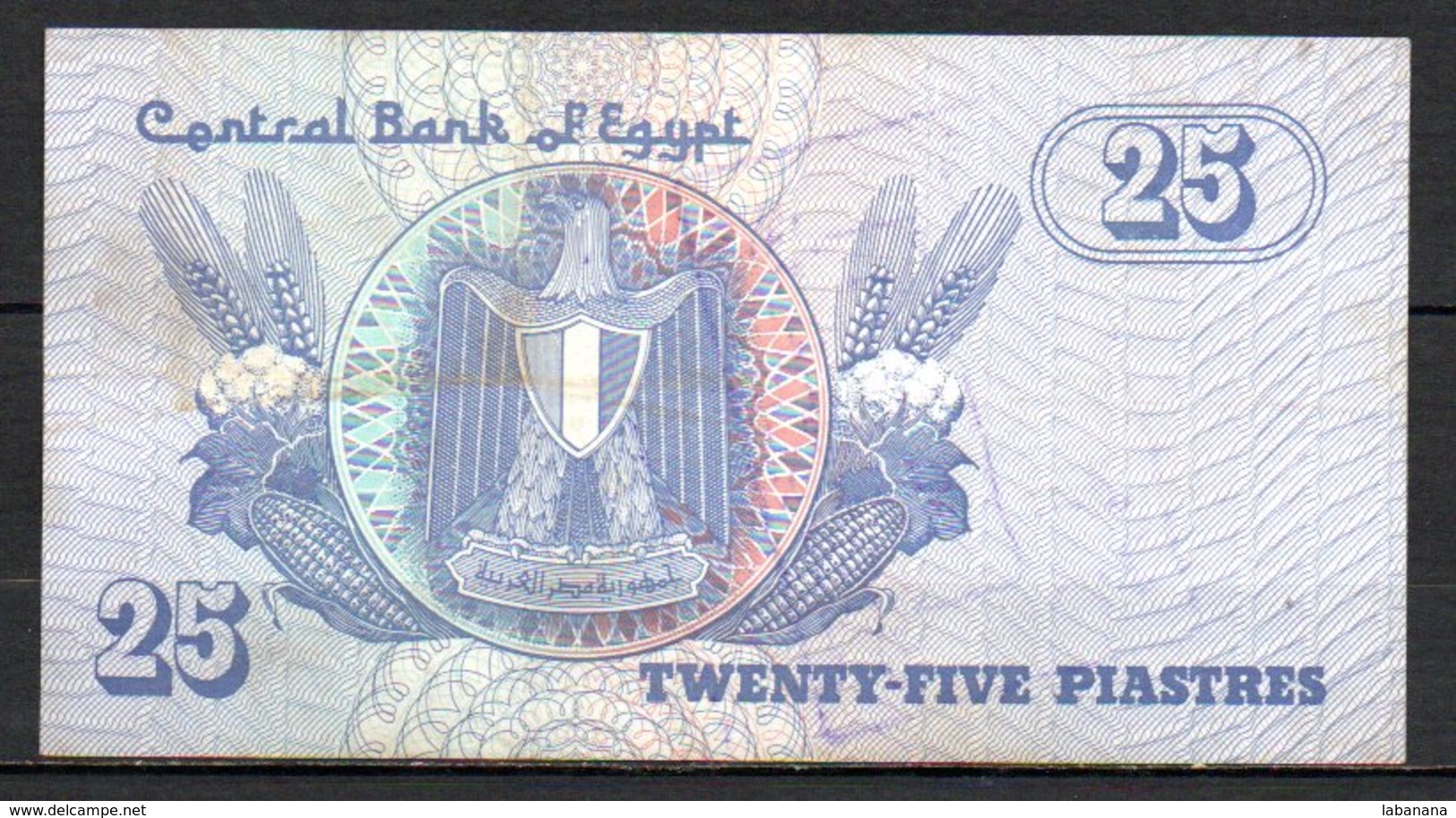329-Egypte Billet De 25 Piastres Avec Contremarque 22 - Egypte