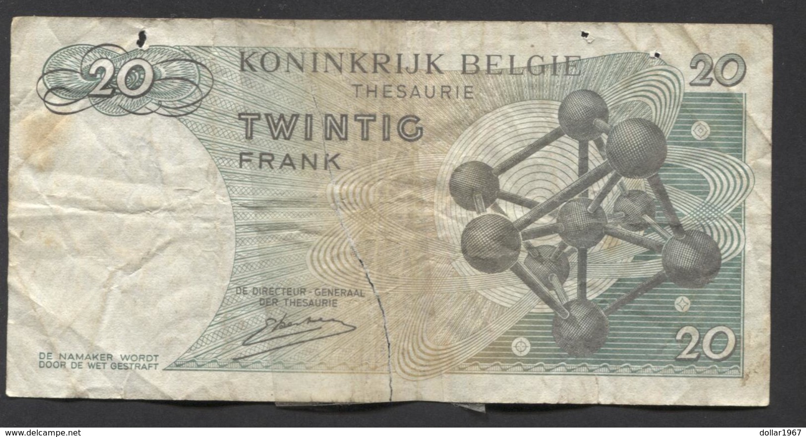 België Belgique Belgium 15 06 1964 -  20 Francs Atomium Baudouin. 3 Y  8170546 - 20 Francs